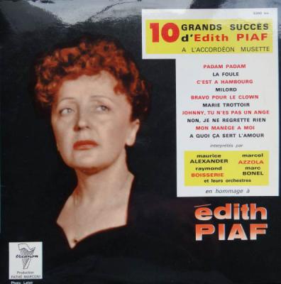 10 Grands Succès D'edith Piaf A L'accordéon Musette