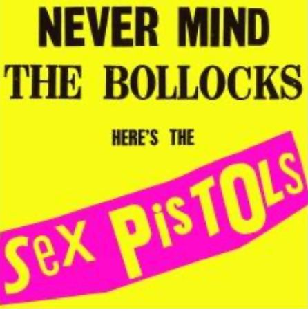 Never Mind The Bollocks Here's The Sex Pistols Blank Rear Cover Rare