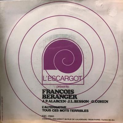 L'escargot Présente François Béranger - J.p.alarcen - J.l.besson - G.cohen (special Promotion)