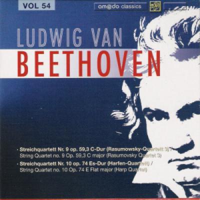 Vol 54 :string Quartet No.9 In C, Op.59,3 (rasumowsky-quartett 3); String Quartet No.10 In E Flat, Op.74 (harp Quartet)  Kodaly Quartett