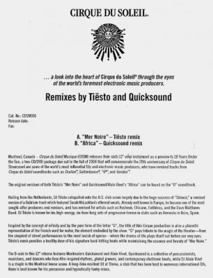 Volume 6: Mer Noire / Africa (tiësto And Quicksound Remixes)