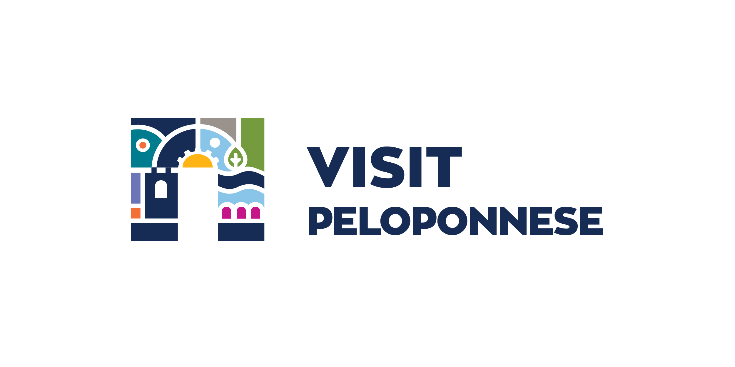 Visit Peloponnese Sub Brand Logo Main with Colours