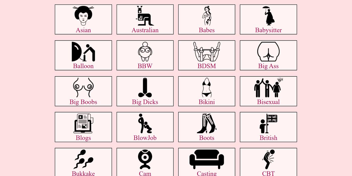 ThePornList.net's list of categories.