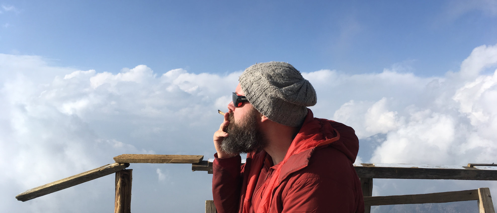 Boris enjoying the view somewhere on the Langtang trek