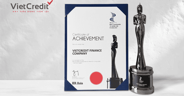 VietCredit đạt giải thưởng “Nơi làm việc tốt nhất châu Á” của HR Asia