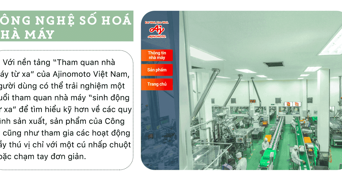 Tham quan trực tuyến nhà máy Ajinomoto nhờ công nghệ số hóa không gian