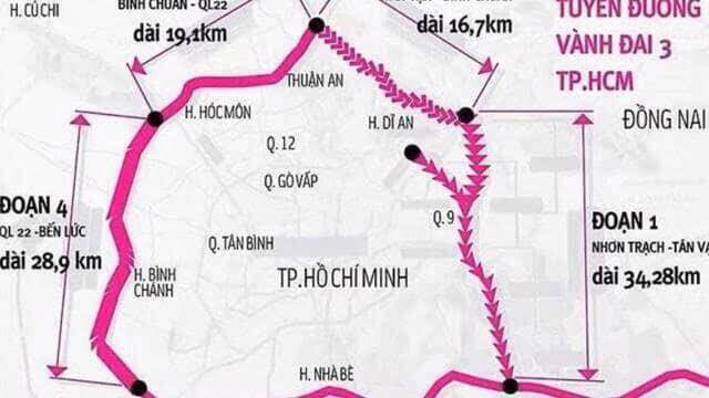 TP.HCM đấu giá hơn 2.000 ha đất dọc tuyến để thu hồi vốn, đầu tư đường Vành đai 3