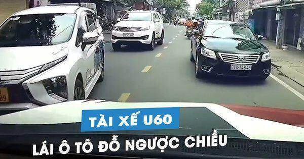 Tài xế U60 lái xe Toyota Camry đỗ ngược chiều, dân mạng phẫn nộ