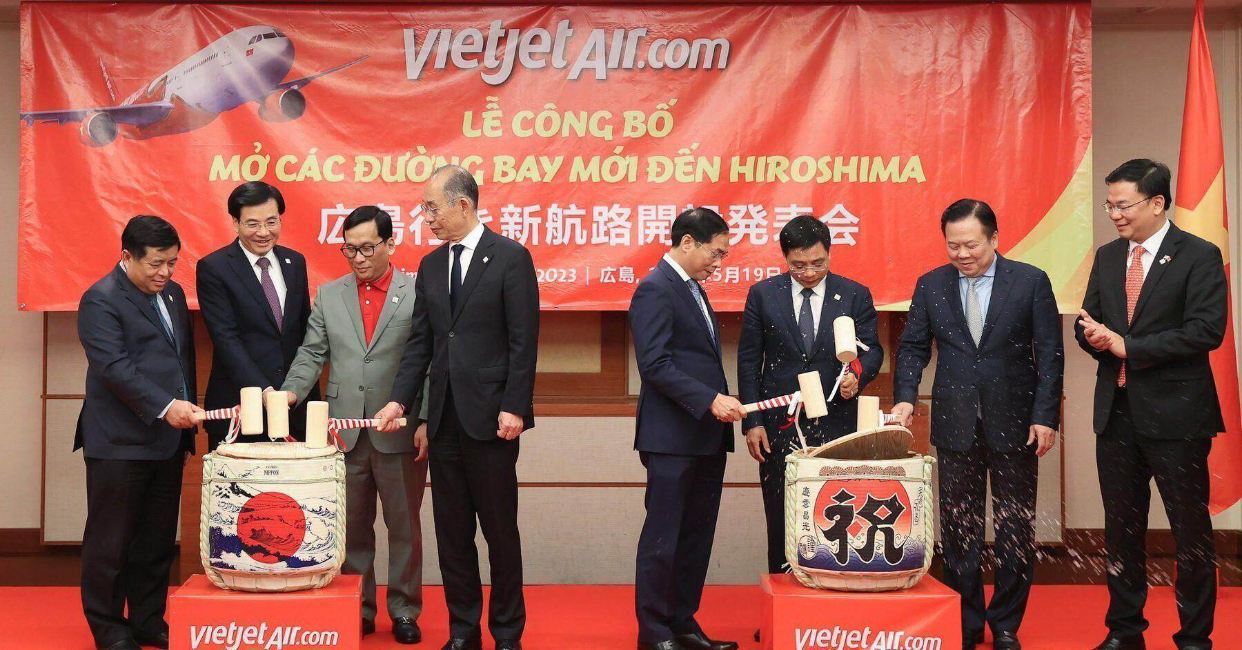 Vietjet công bố đường bay thẳng đầu tiên giữa Việt Nam và Hiroshima mừng Hội nghị thượng đỉnh G7