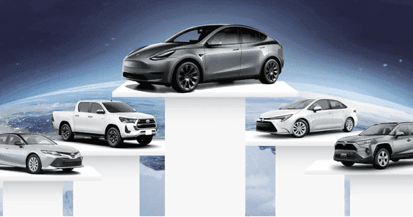 Xe điện Tesla dẫn đầu cuộc đua ô tô bán chạy nhất thế giới
