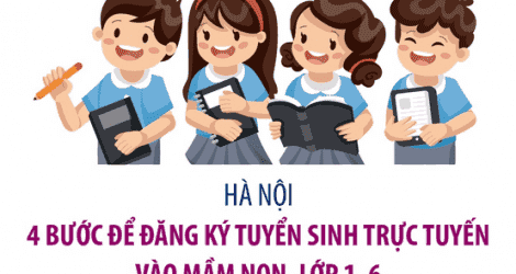 Bốn bước để đăng ký tuyển sinh trực tuyến vào mầm non, lớp 1, 6 tại Hà Nội