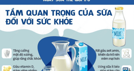 Tầm quan trọng của sữa đối với sức khỏe