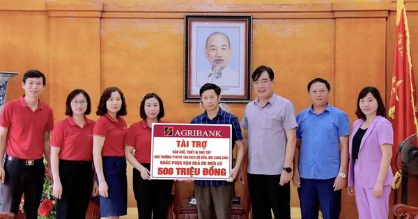 Agribank tài trợ 500 triệu đồng khắc phục hậu quả do mưa lũ tại Yên Bái