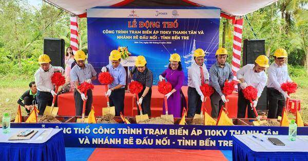 Động thổ công trình Trạm biến áp 110kV Thanh Tân và nhánh rẻ đấu nối tại Bến Tre