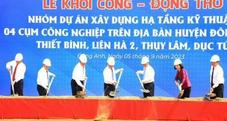 Khởi công, động thổ 4 cụm công nghiệp tại huyện Đông Anh