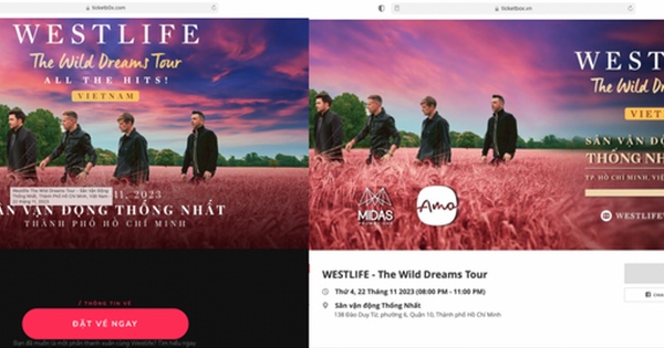 Giả mạo website bán vé concert ban nhạc Westlife để lừa đảo
