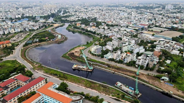 Dự án kênh Tham Lương gặp vướng về công tác thu hồi mặt bằng tái lấn chiếm