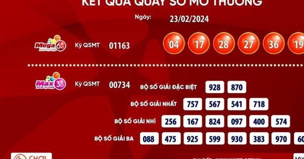 Vé số Vietlott bán qua Vinaphone trúng giải Jackpot