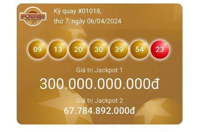 Giải Jackpot 2 Vietlott đã “nổ”, trị giá gần 68 tỷ đồng
