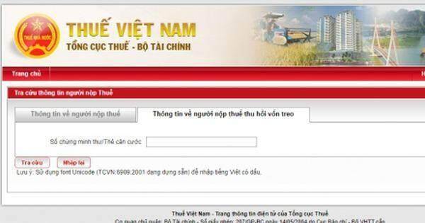 Cảnh báo giả mạo website của Tổng cục Thuế