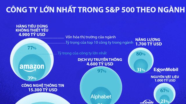 Những công ty lớn nhất trong từng lĩnh vực ở Mỹ