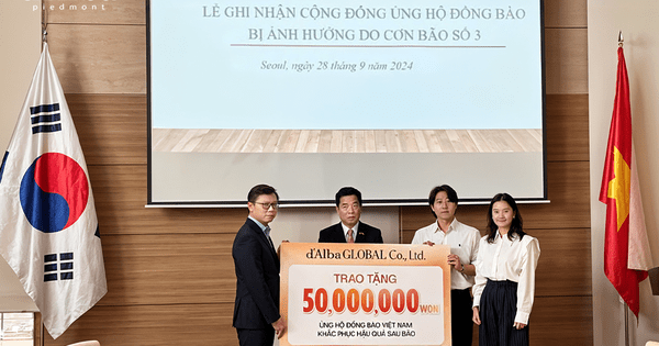 Mỹ phẩm Hàn Quốc d’Alba ủng hộ 1 tỉ đồng giúp khắc phục hậu quả bão Yagi