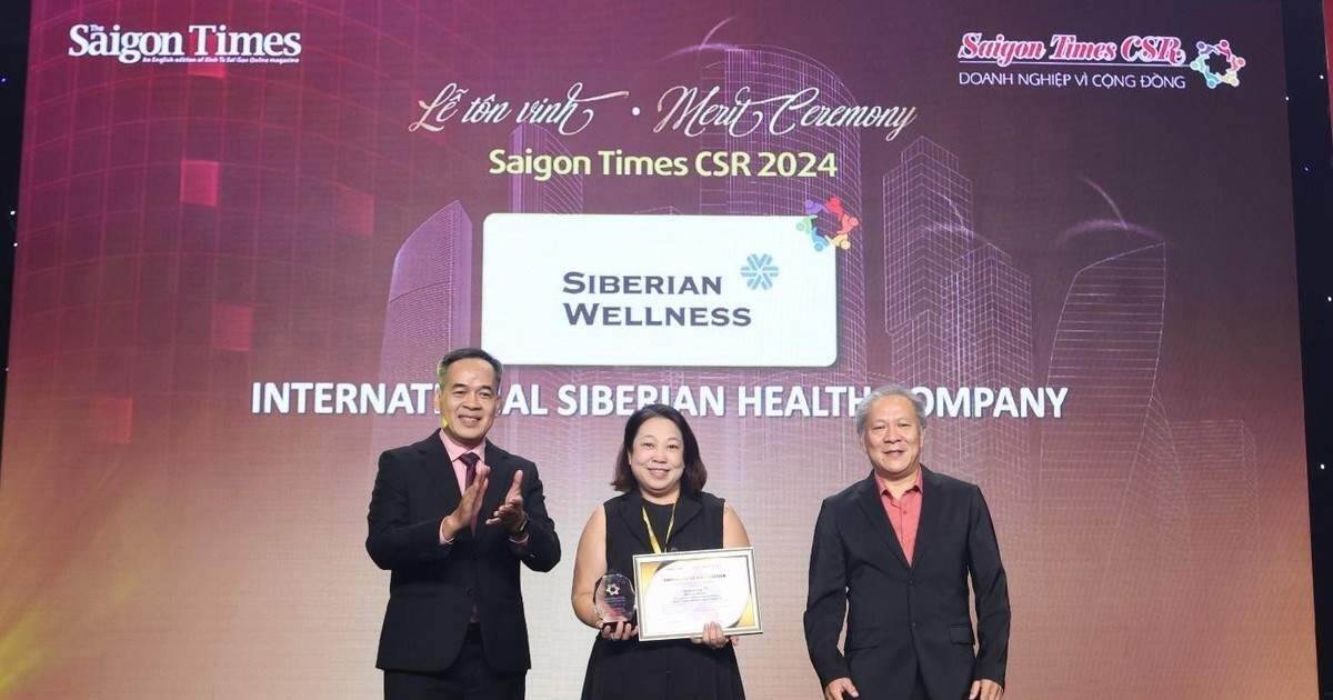Siberian Wellness vinh dự nhận giải thưởng Saigon Times CSR 2024