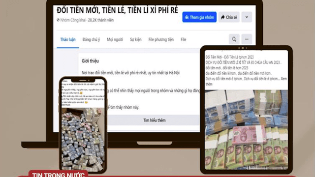Cảnh báo lừa đảo đổi tiền dịp cận Tết