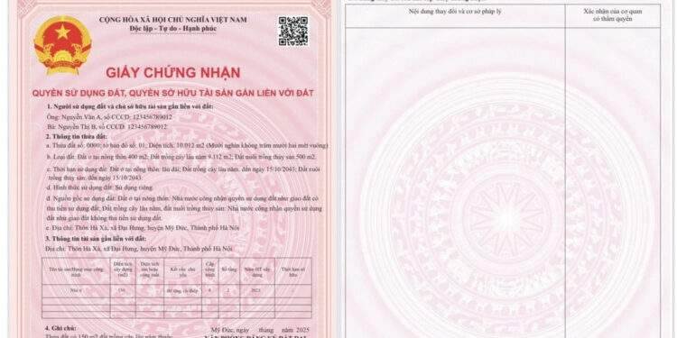 Những trường hợp cấp đổi sang sổ đỏ mới có mã QR từ năm 2025 1 Những trường hợp cấp đổi sang sổ đỏ mới có mã QR từ năm 2025
