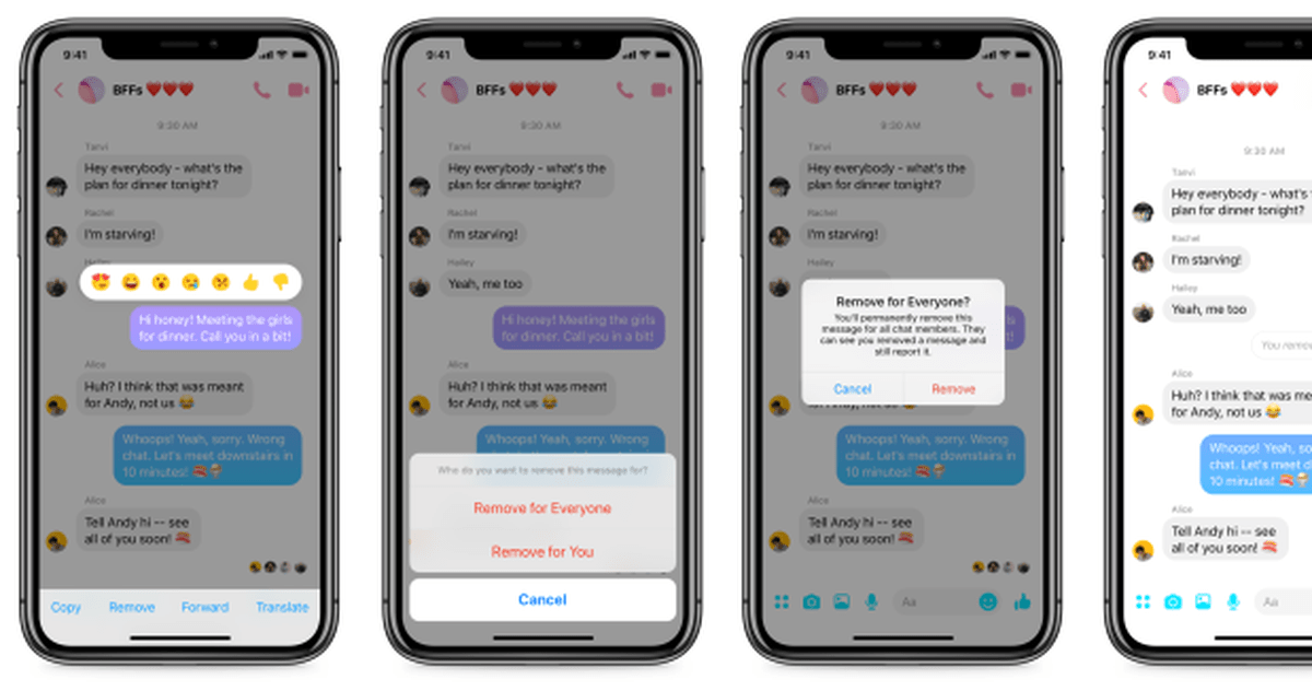 Facebook bắt đầu triển khai nút ‘Unsend’ trong Messenger