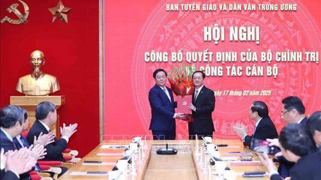 Ông Huỳnh Thành Đạt giữ chức Phó Trưởng Ban Tuyên giáo và Dân vận Trung ương