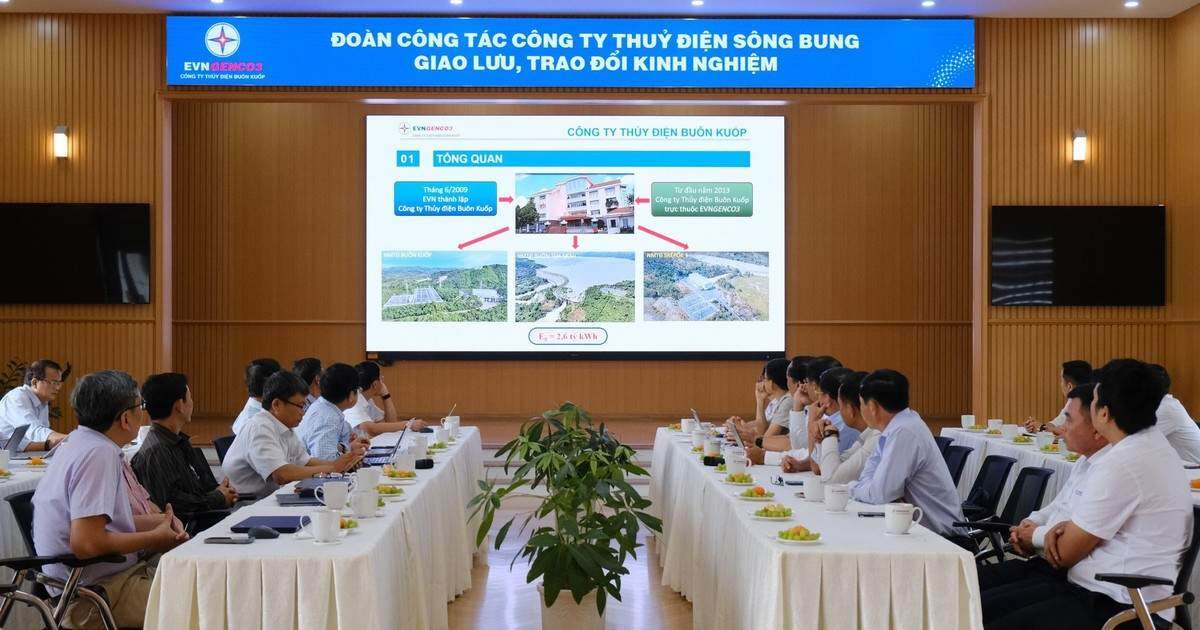 Thủy điện Buôn Kuốp và thủy điện Sông Bung trao đổi kinh nghiệm vận hành thủy điện