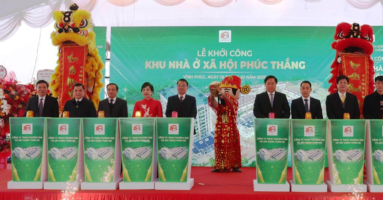 Tháo gỡ khó khăn, Vĩnh Phúc khởi công dự án nhà ở xã hội quy mô 252 căn hộ