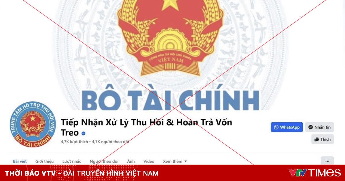 Giả mạo trang facebook của Bộ Tài chính để lừa đảo