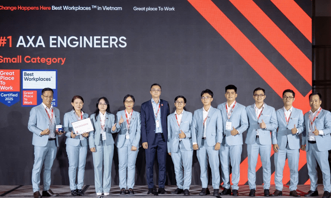 AXA Engineers ranked Vietnam’s no.1 best workplace 2025 in the small business category