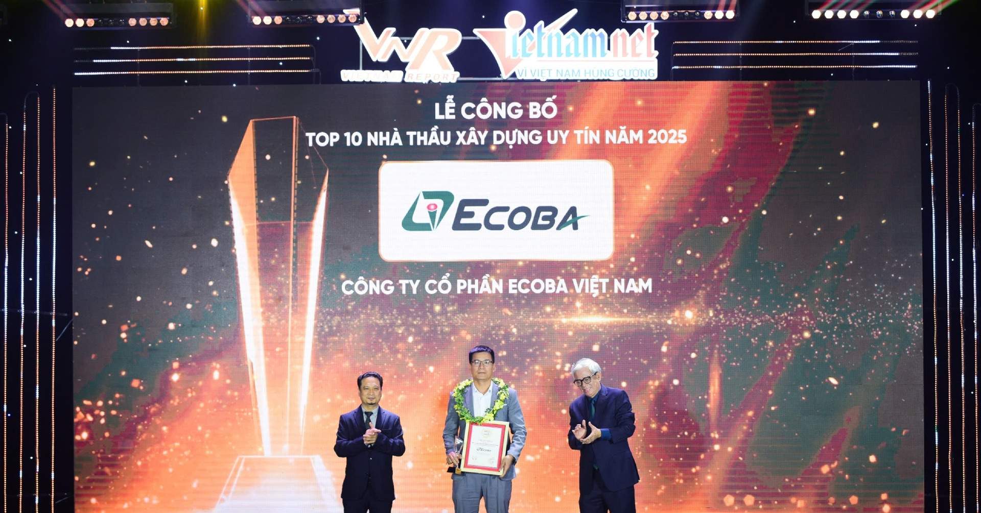 Ecoba Việt Nam tiếp tục vào Top 10 nhà thầu xây dựng uy tín năm 2025