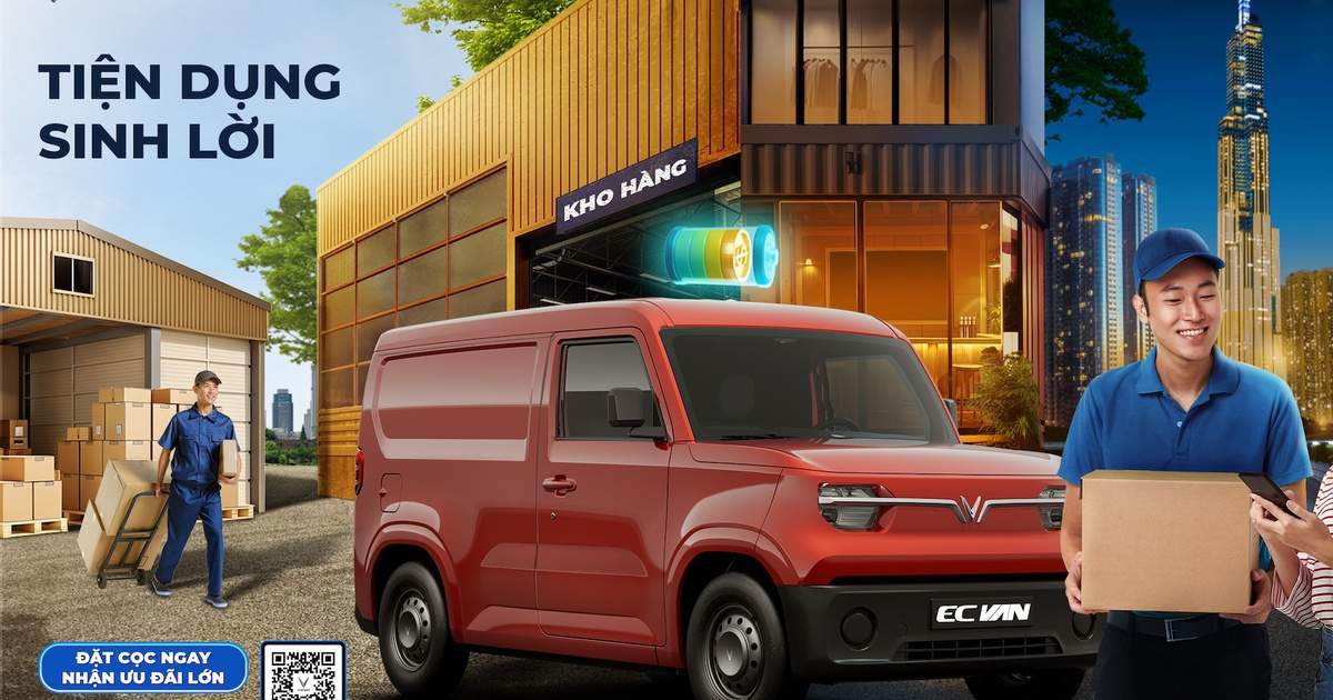Nhận ngay 10 triệu khi đặt cọc sớm xe điện chở hàng EC Van