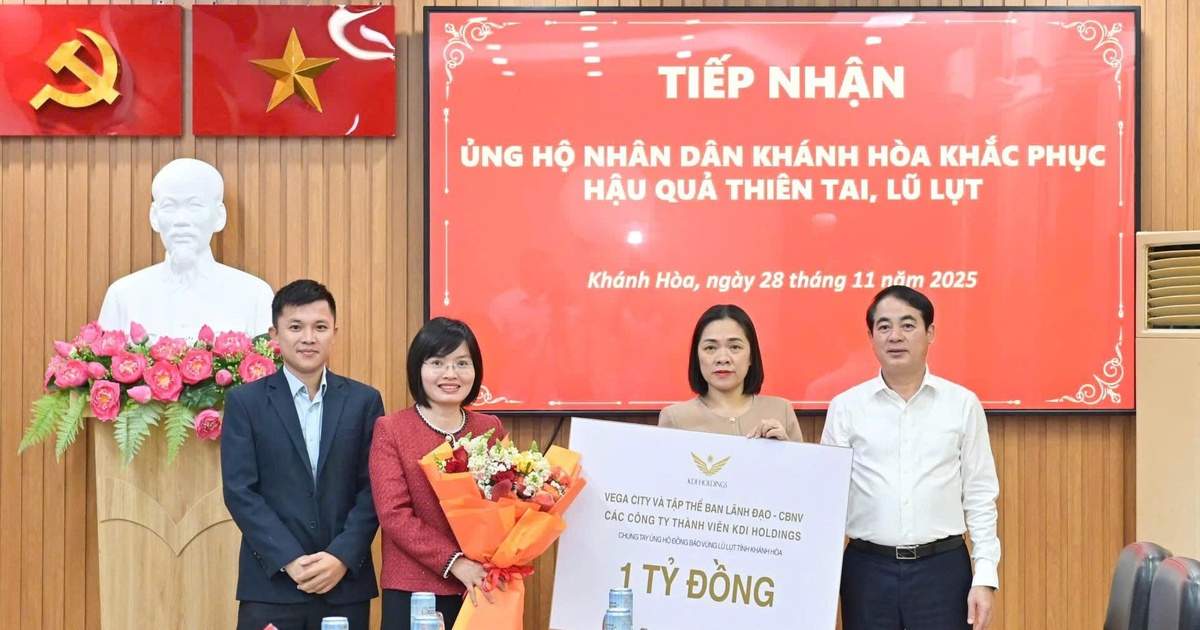 KDI Holdings hỗ trợ 1 tỉ đồng đến đồng bào bị ảnh hưởng lũ lụt tại Khánh Hòa
