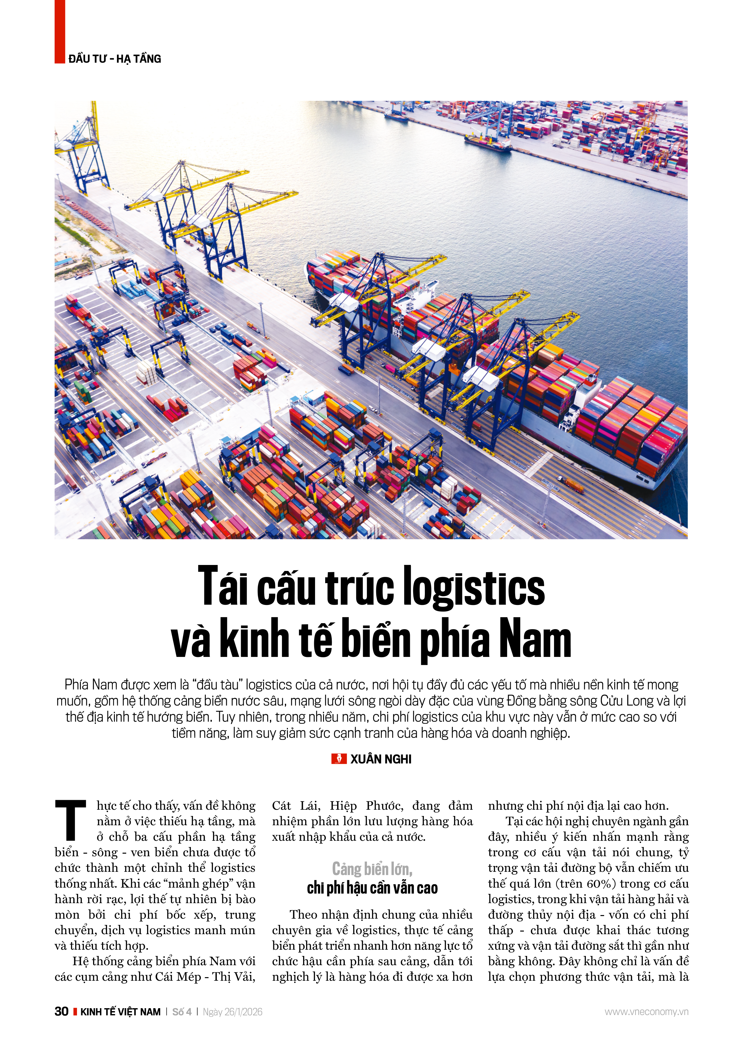 Tái cấu trúc logistics và kinh tế biển phía Nam - Ảnh 1