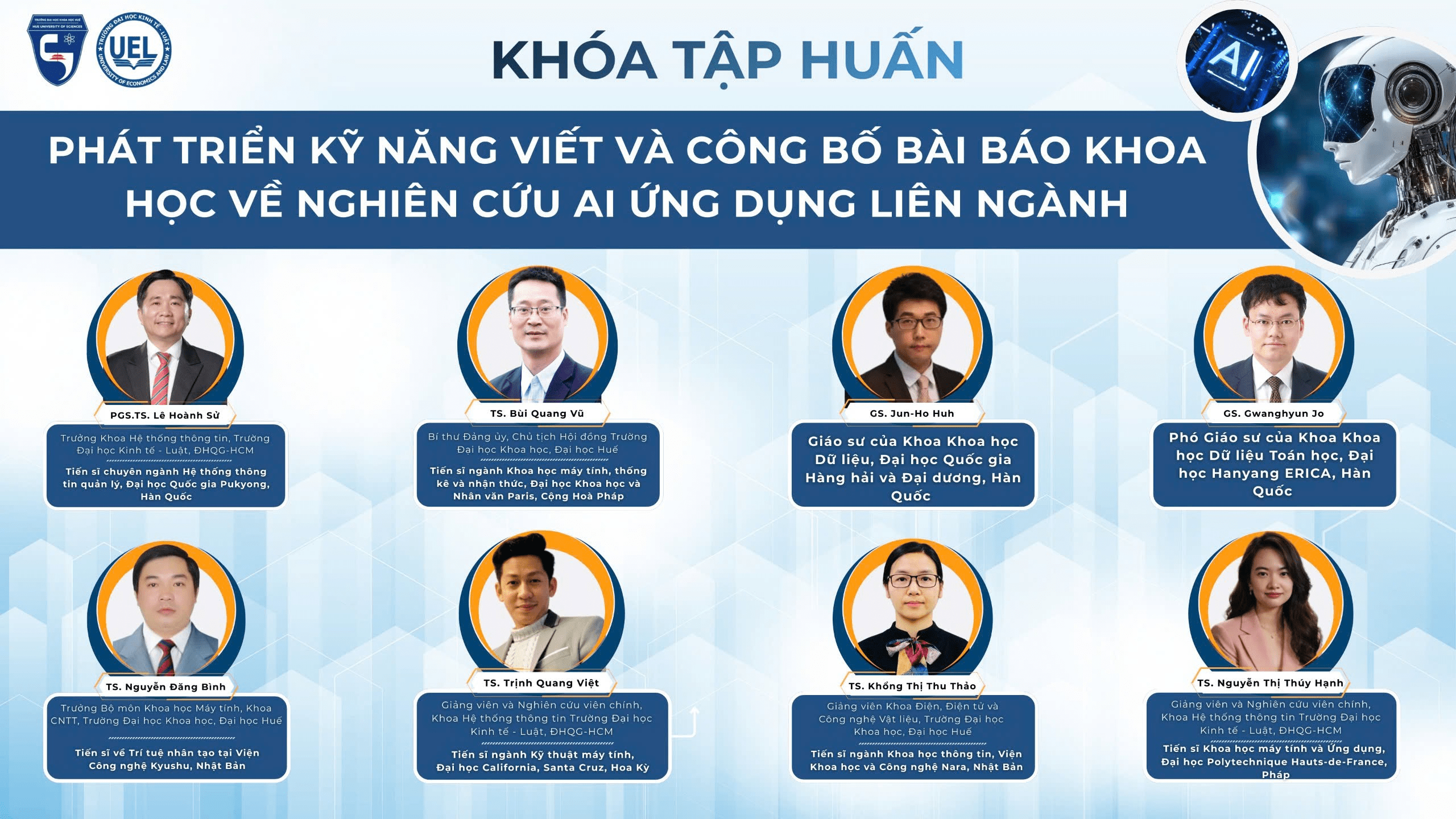 Giáo sư Hàn – Việt tập huấn kỹ năng nghiên cứu AI liên ngành cho sinh viên