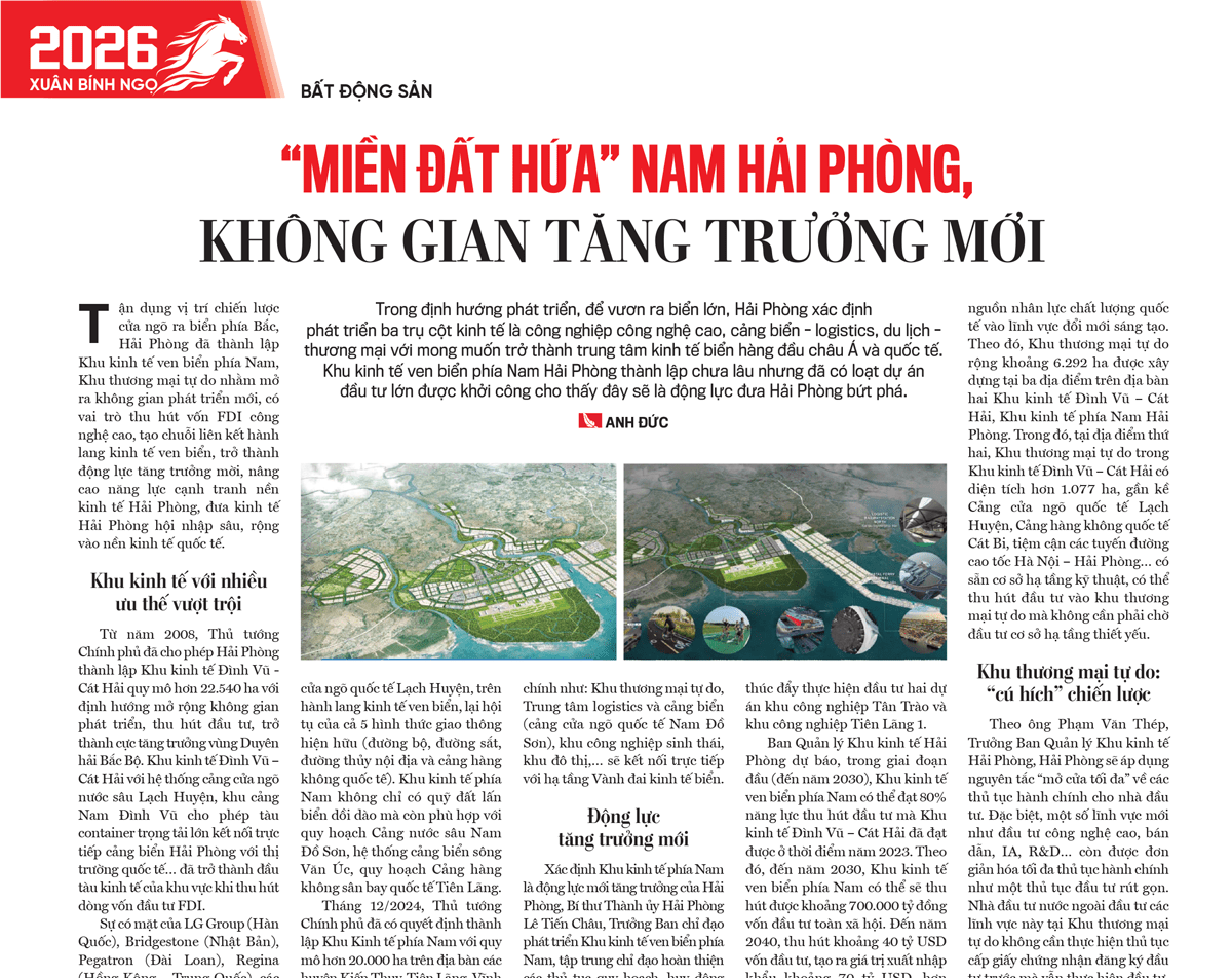 “Miền đất hứa” Nam Hải Phòng, không gian tăng trưởng mới - Ảnh 1