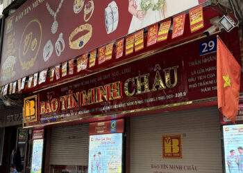 Cửa hàng vàng nổi tiếng của Bảo Tín Minh Châu ở Trần Nhân Tông bất ngờ đóng cửa