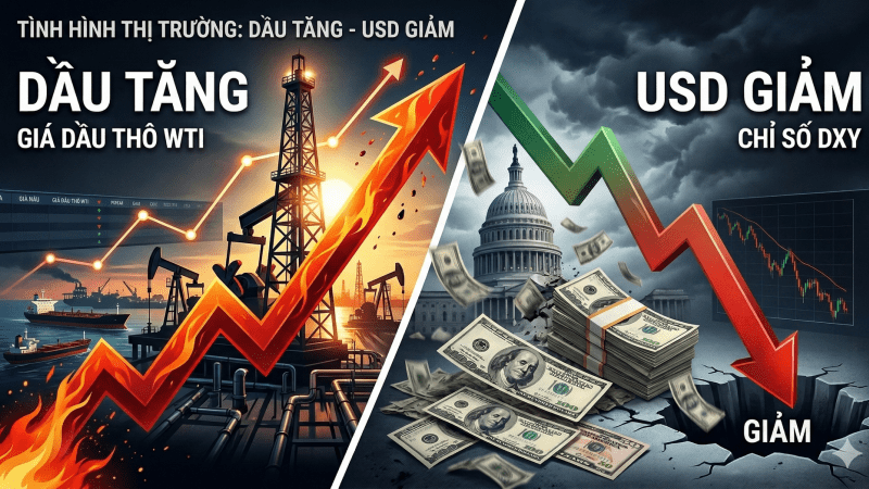 Diễn biến bất ngờ của đồng USD khi dầu thô biến động mạnh
