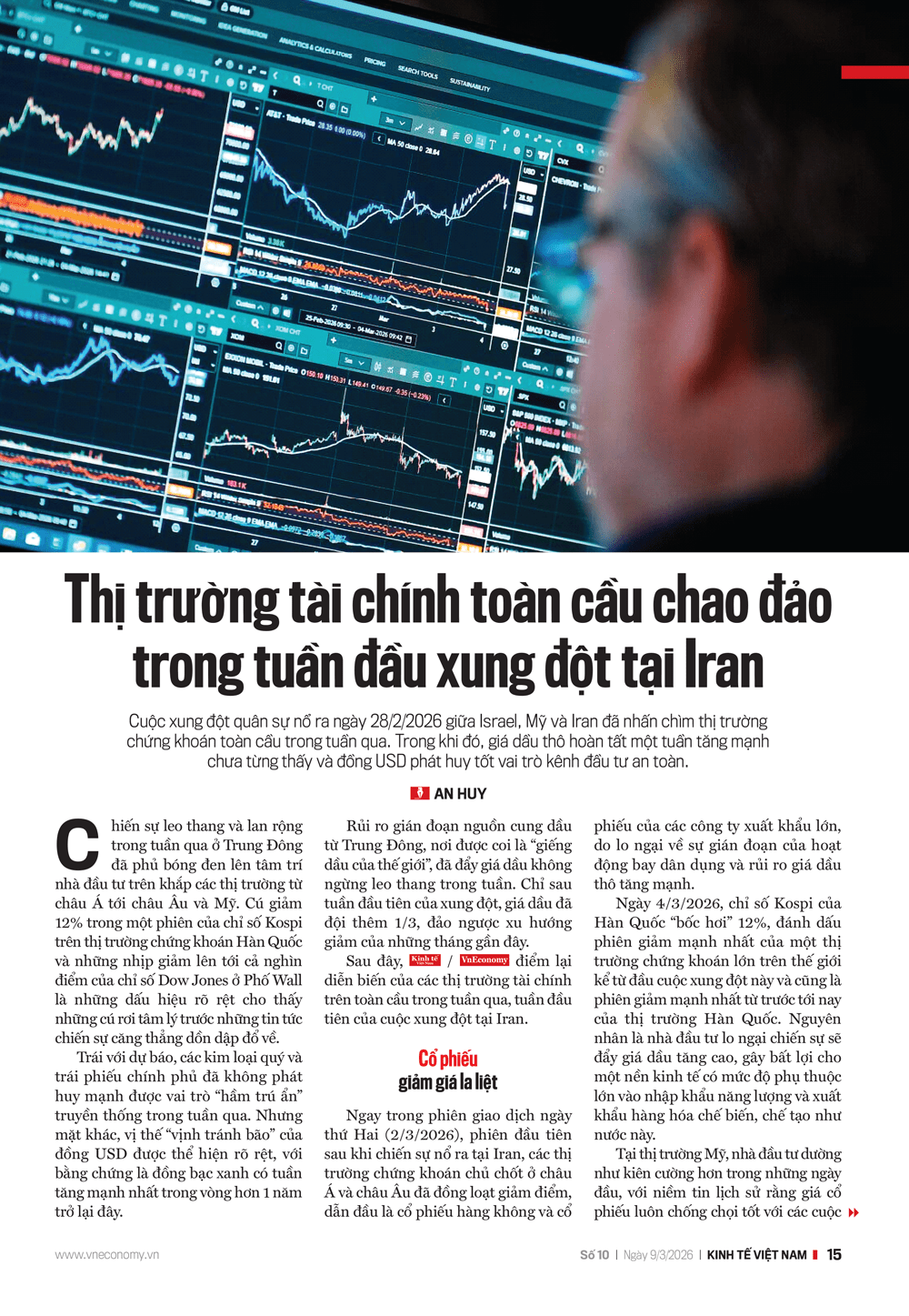 Thị trường tài chính toàn cầu chao đảo trong tuần đầu xung đột tại Iran