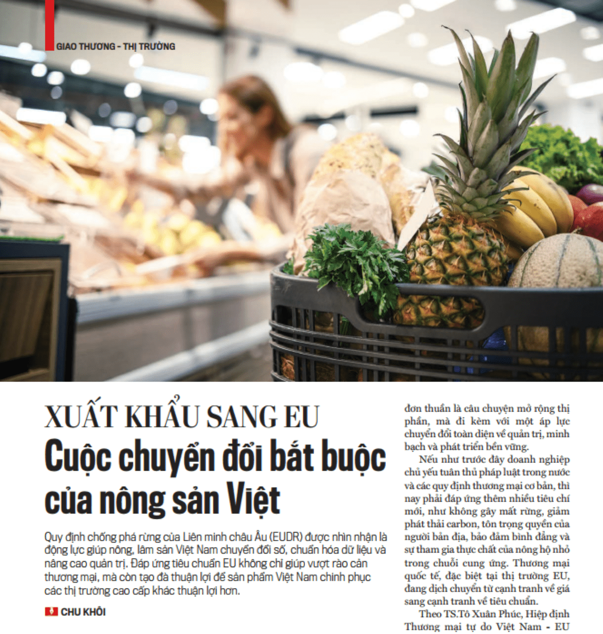 Xuất khẩu sang EU: Cuộc chuyển đổi bắt buộc của nông sản Việt  - Ảnh 1