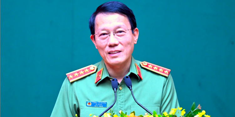 Bộ trưởng Lương Tam Quang phát biểu chỉ đạo tại buổi lễ - Ảnh: Bộ Công an.
