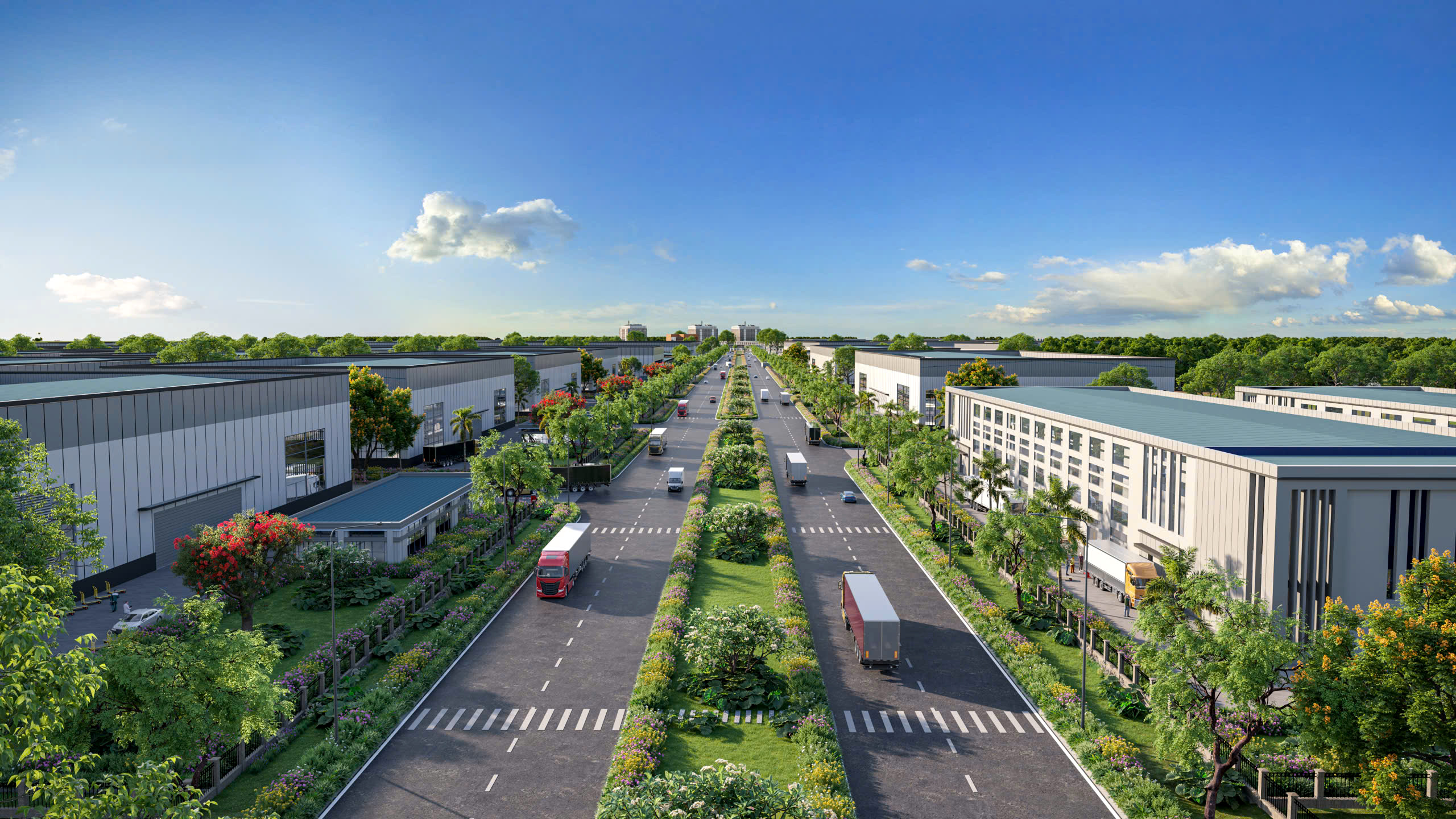 Phối cảnh Khu công nghiệp Hoàng Diệu tại xã Gia Phúc phía Tây Hải Phòng.