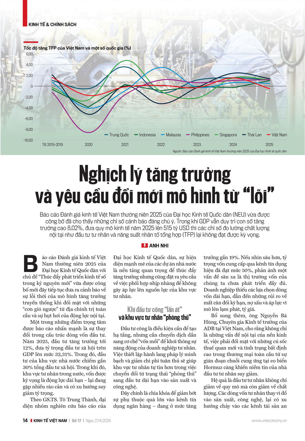 Nghịch lý tăng trưởng và yêu cầu đổi mới mô hình từ “lõi” - Ảnh 1