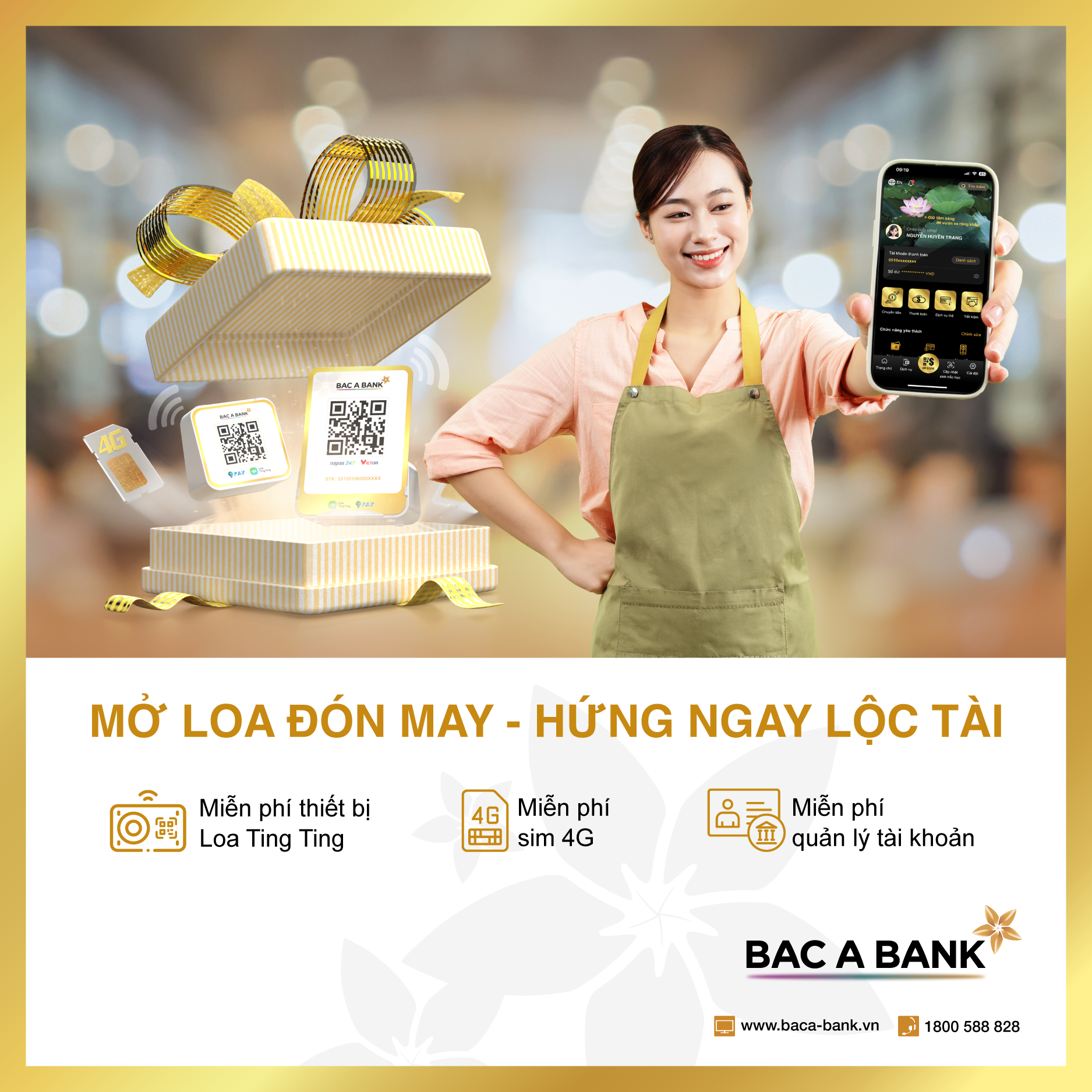 BAC A BANK ra mắt Loa thông báo biến động số dư tài khoản dành cho hộ kinh doanh