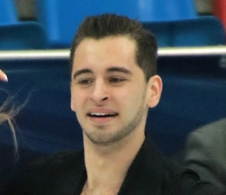 Portrait of a male figure skater at an event
